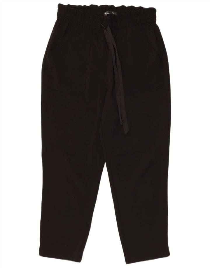 Pantaloni corti affusolati da donna Zara medi W28 L25 poliestere nero