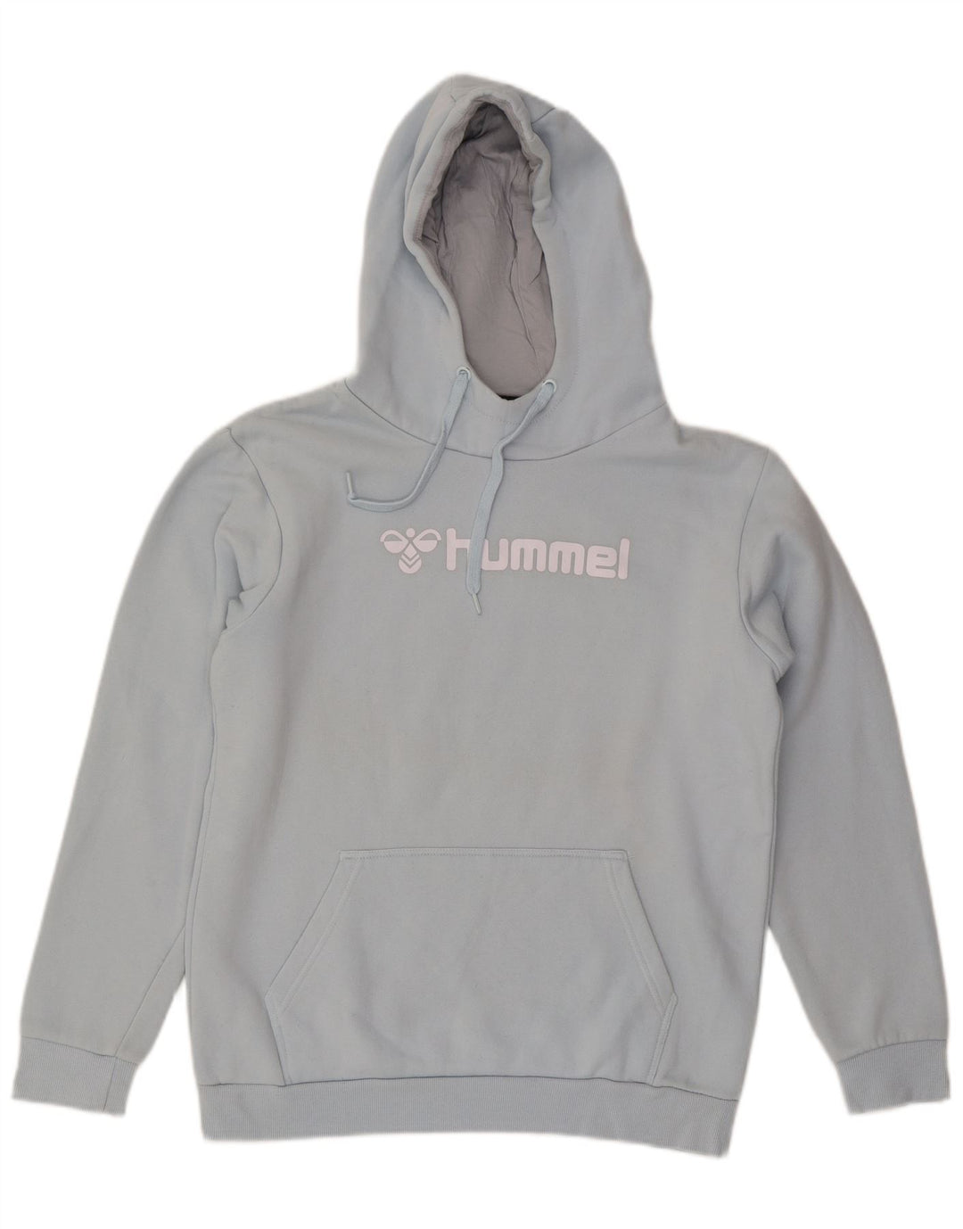 Felpa con cappuccio grafica da uomo Hummel in cotone blu medio