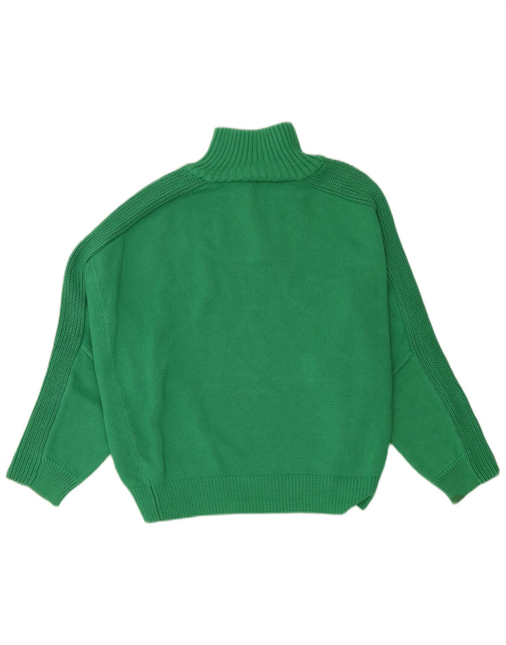 Maglione maglione oversize con zip e collo da donna Tommy Hilfiger UK 14 Verde medio