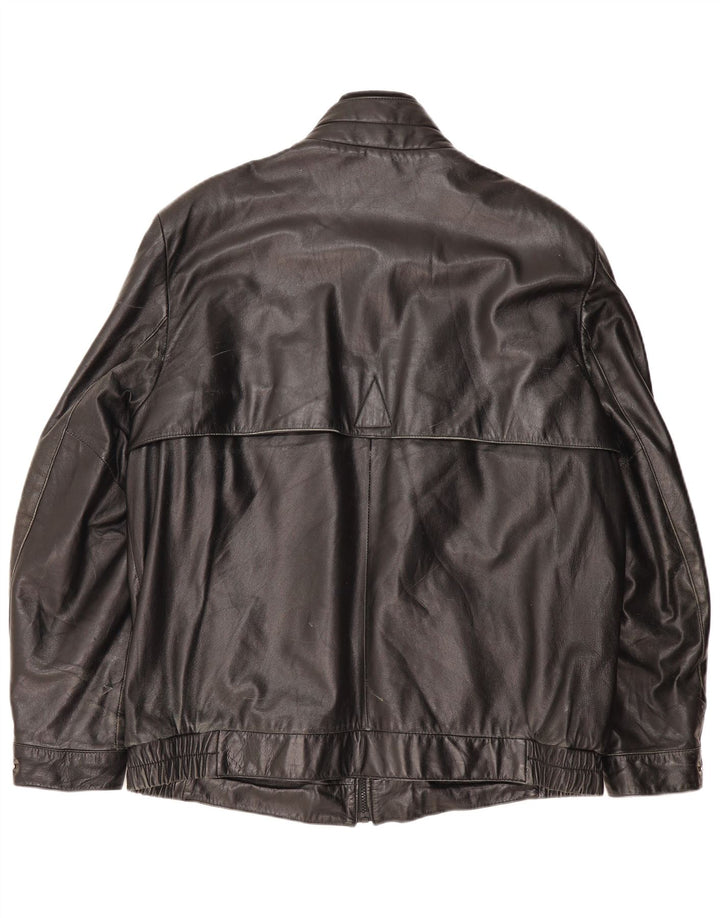 Giacca in pelle militare da uomo SCHILD UK 40 grande in pelle nera