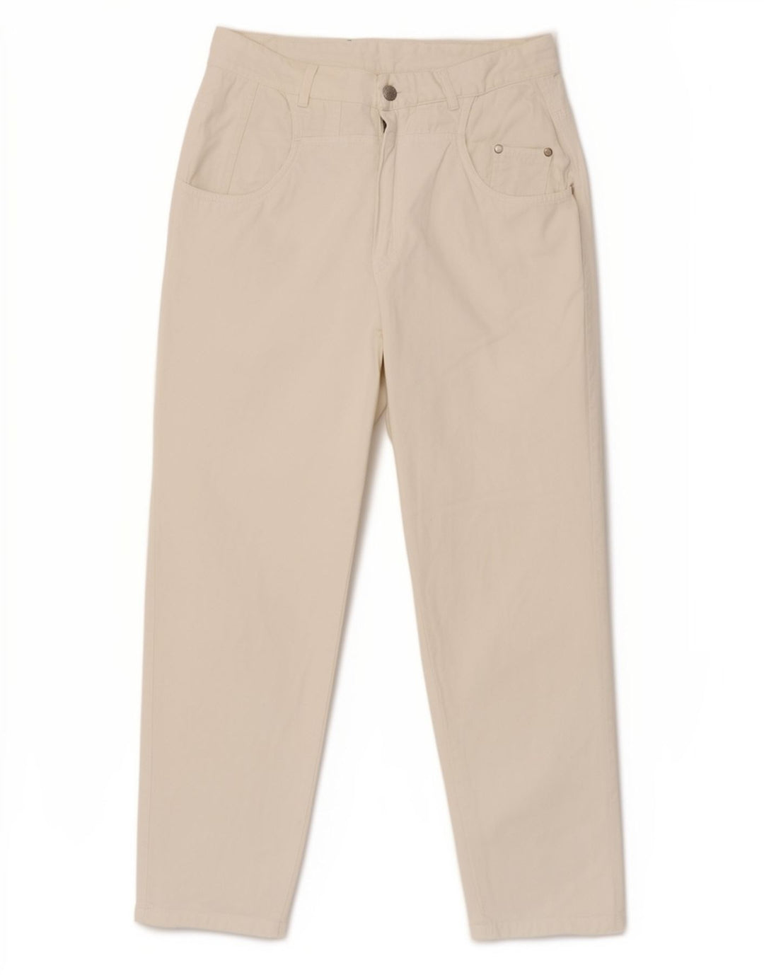 Jeans affusolati da donna vintage IT 46 grandi W30 L32 bianchi