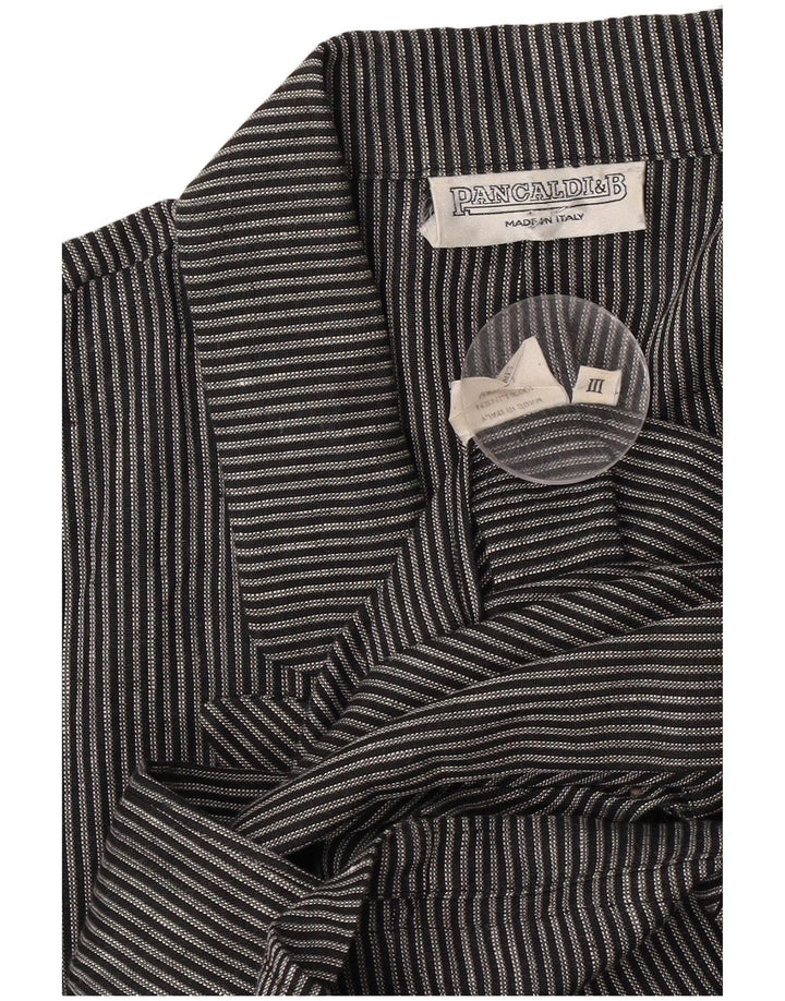 Giacca blazer da donna Pancaldi & B UK 16 grande gessato grigio