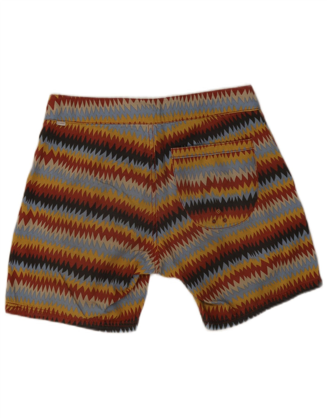Pantaloncini da bagno vintage da uomo a righe multicolori medie