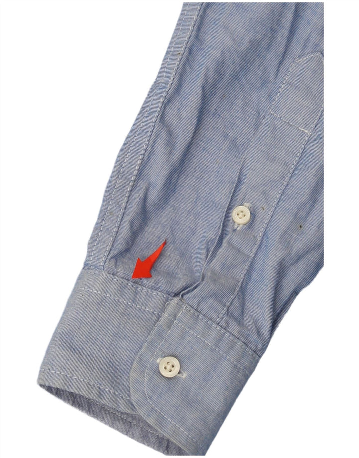 Camicia da uomo Regular Fit Superdry Large in cotone blu