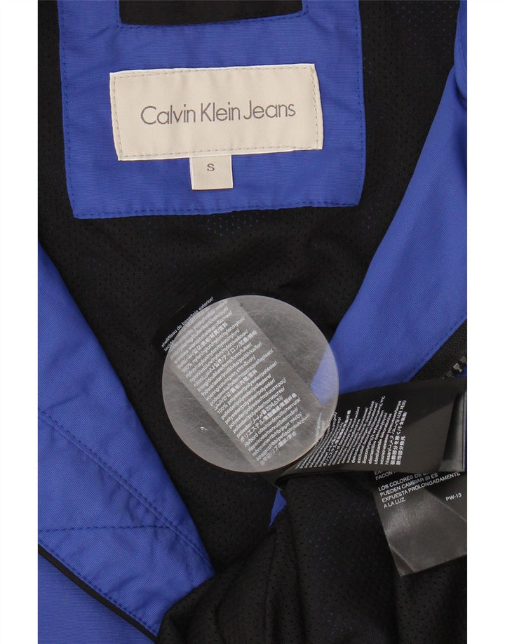 CALVIN KLEIN JEANS Mens Bomber Jacket UK 36 Small Blue Polyester Vintage Calvin Klein Jeans and Second-Hand Calvin Klein Jeans from Messina Hembry 