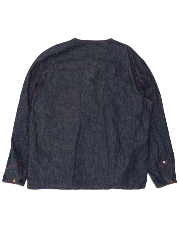 LEVI'S Camicia di jeans pullover da uomo XL in cotone blu navy