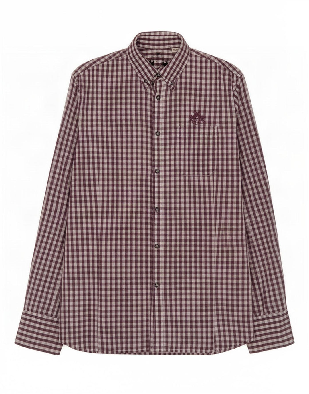 Camicia da uomo Diesel grande in cotone a quadretti viola