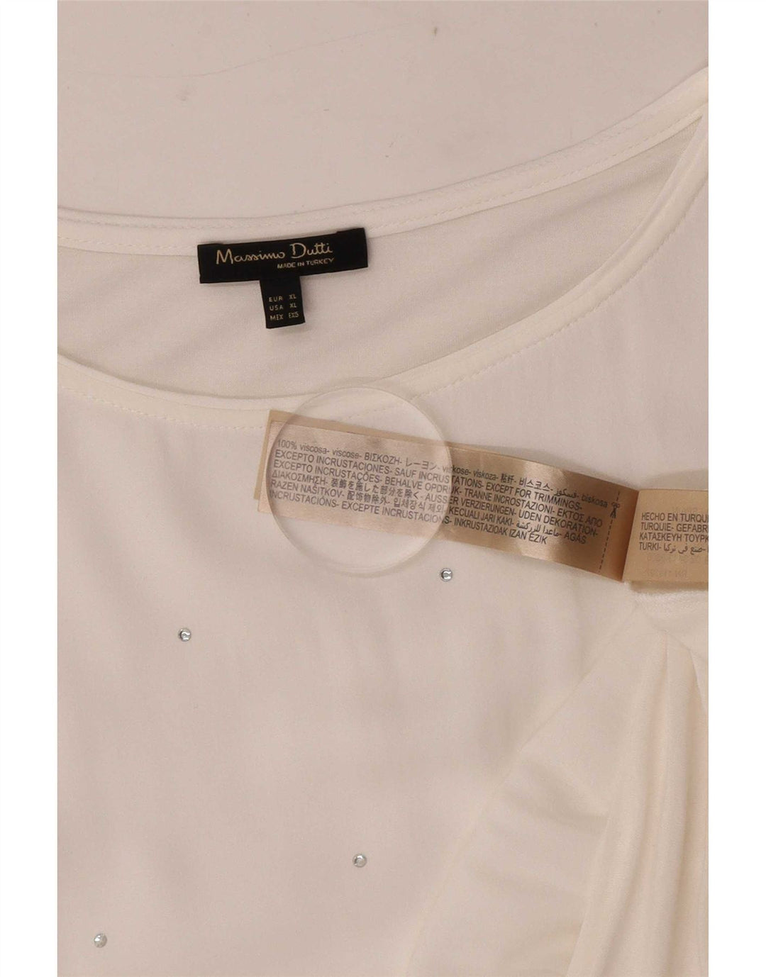 Camicetta da donna Massimo Dutti Top UK 18 XL Viscosa bianca