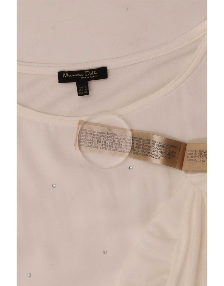 Camicetta da donna Massimo Dutti Top UK 18 XL Viscosa bianca