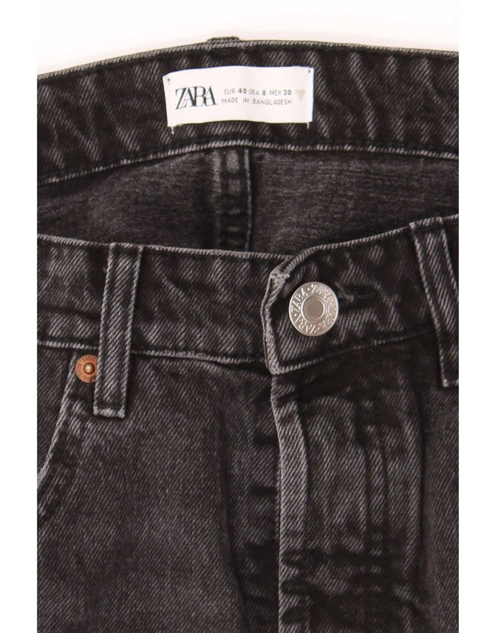 Pantaloncini di jeans a vita alta da donna Zara EU 40 medi W30 neri