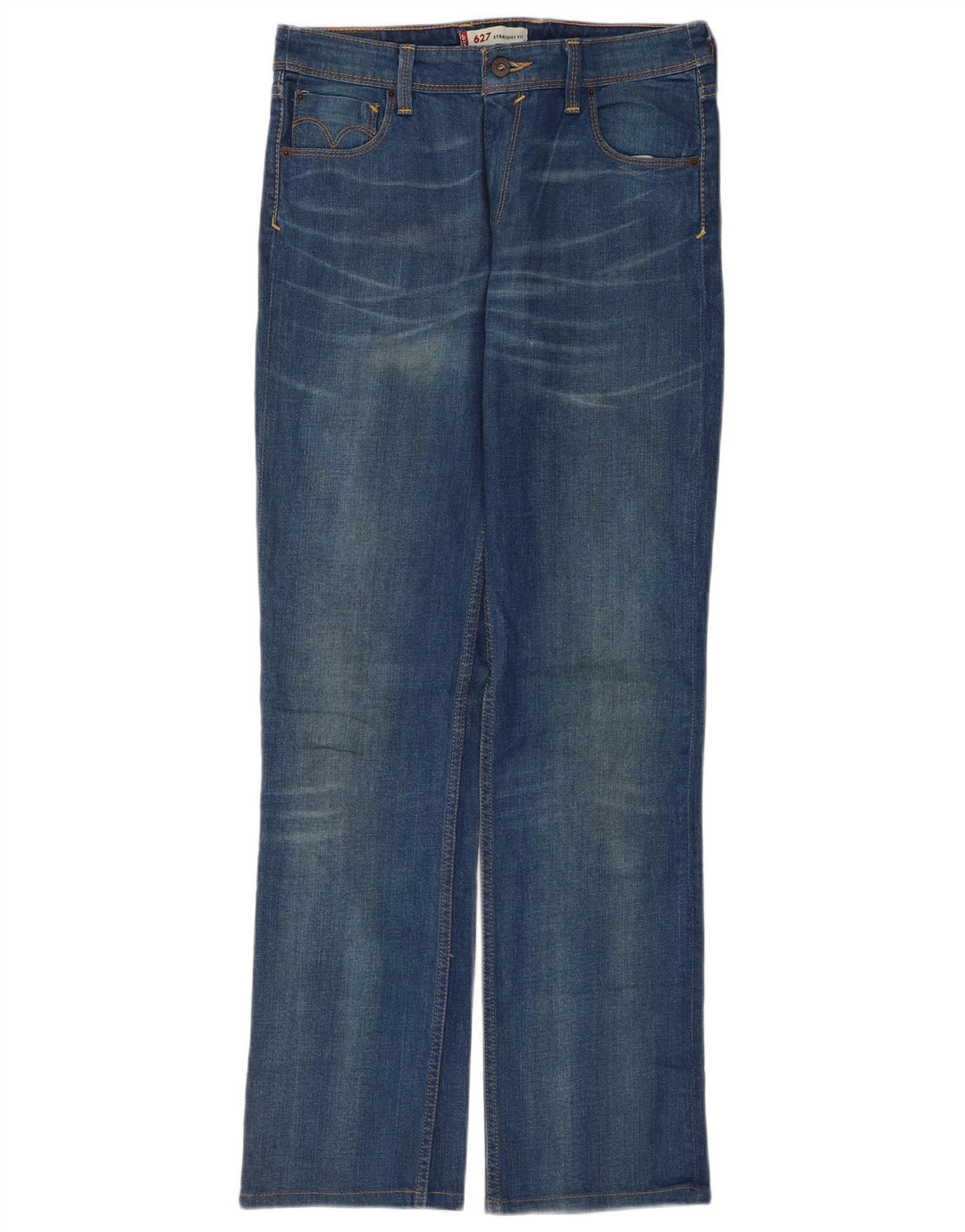 Jeans dritti 627 da donna Levi's W31 L34 cotone blu