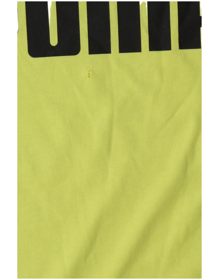 Canotta grafica da uomo PUMA in cotone verde medio