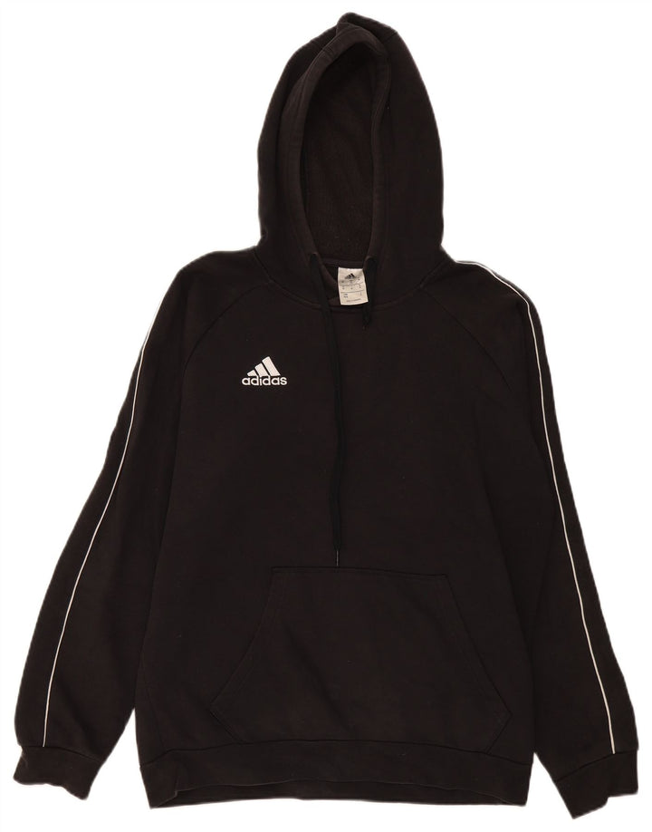 Felpa con cappuccio da uomo Adidas Medium in cotone nero