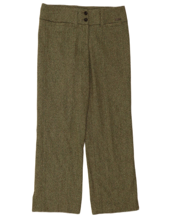 Pantaloni da abito dritti da donna Conte of Florence IT 44 Medio W34 L31 Cachi