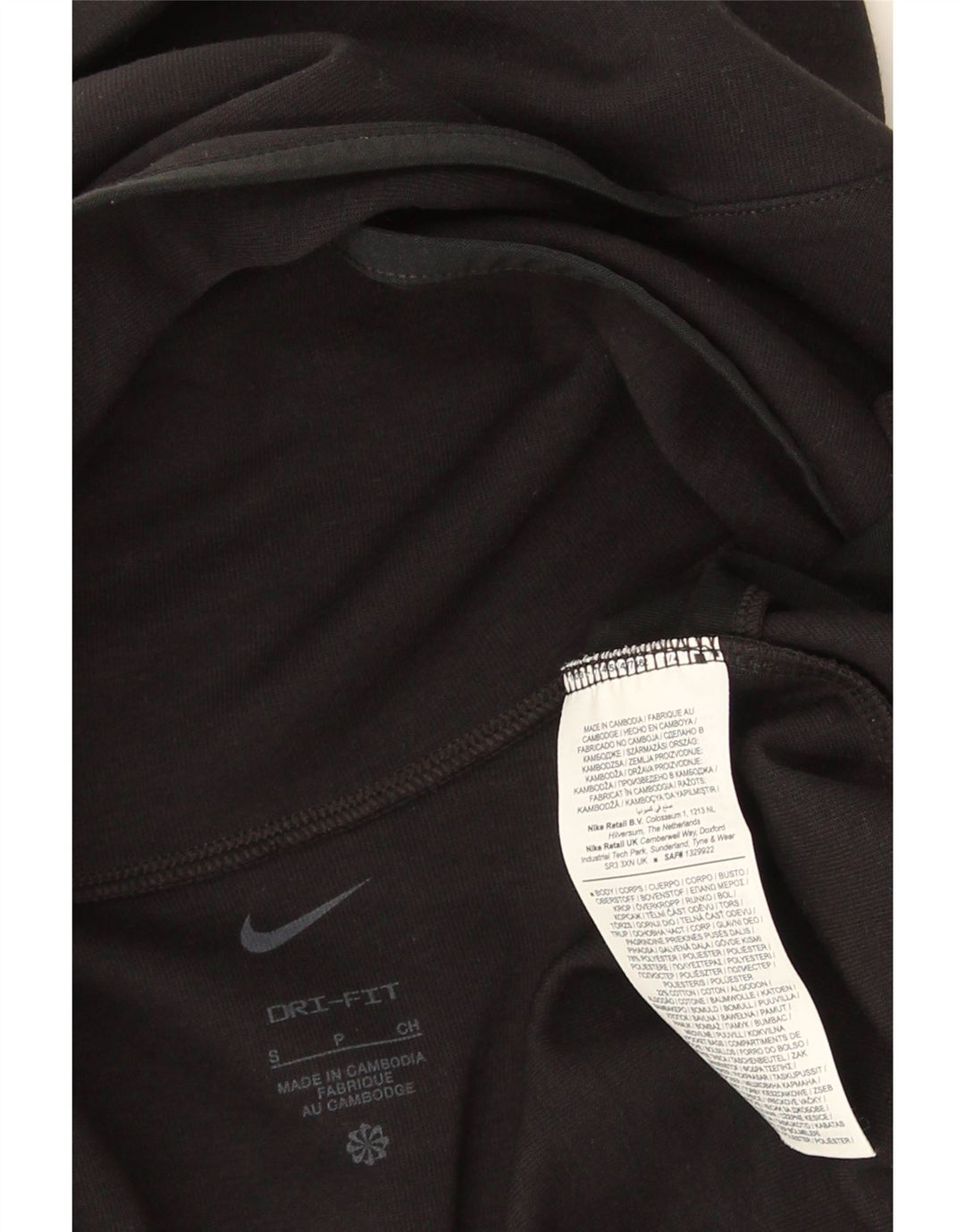 Maglia Nike Dri Fit da uomo a manica lunga piccola in poliestere nero