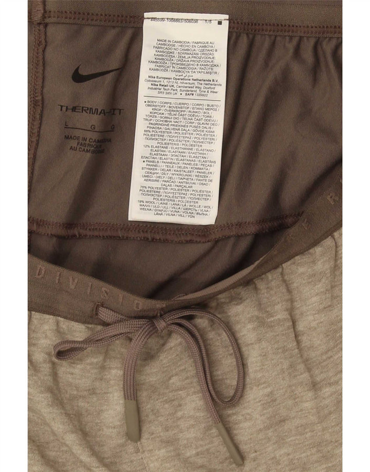 Pantaloni da tuta Nike Therma-Fit da uomo, grandi, in poliestere chiazzato grigio
