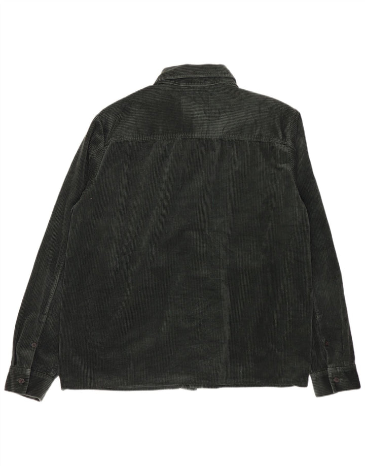 Camicia da uomo in velluto a coste COS, cotone verde medio