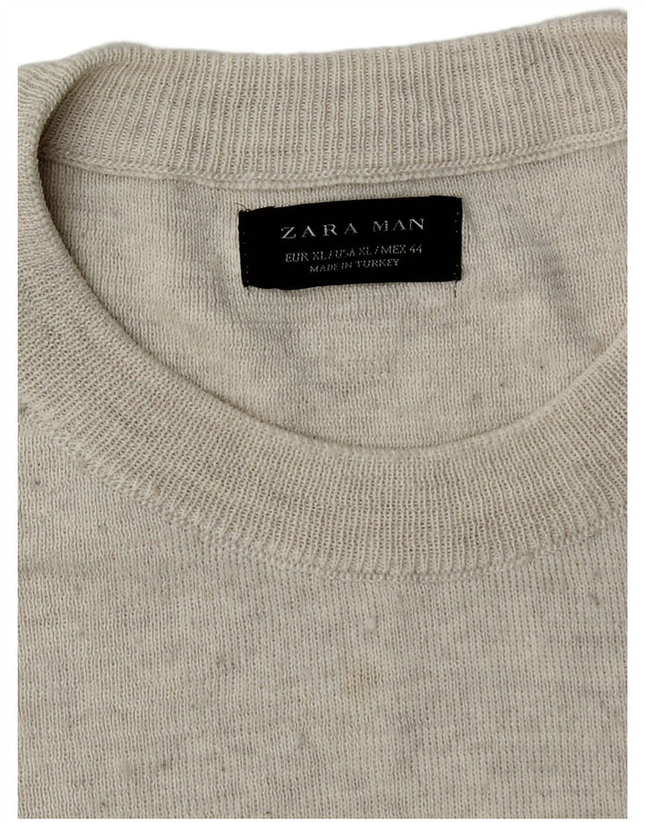 Maglione maglione girocollo da uomo Zara XL grigio