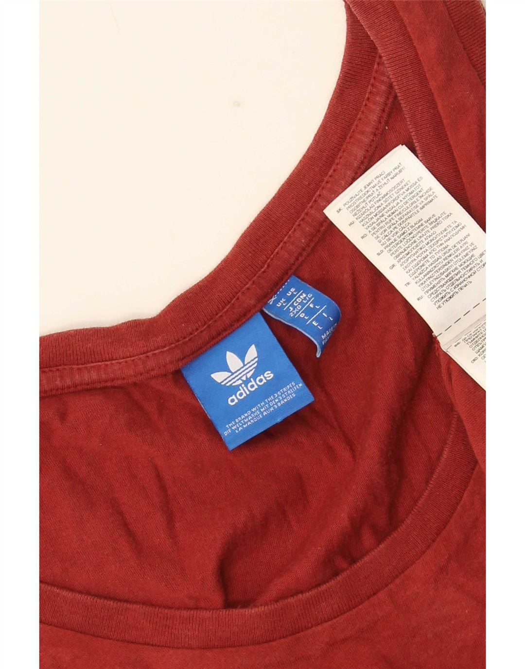 Canotta grafica da uomo Adidas Large in cotone marrone