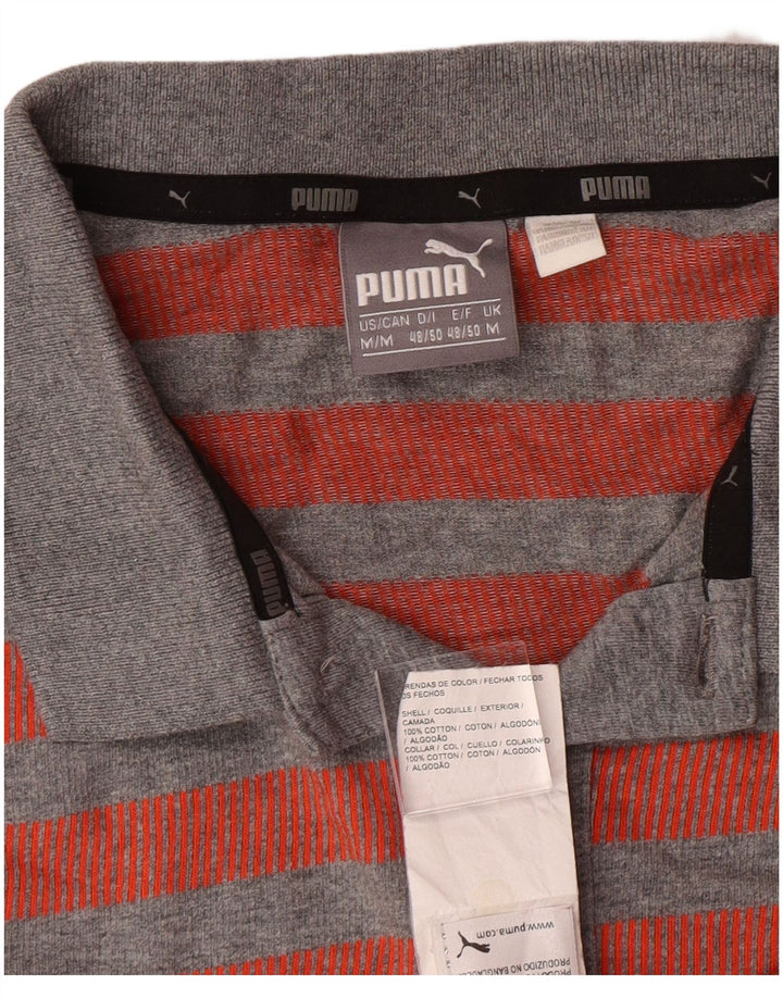 Polo PUMA da uomo in cotone a righe rosse medie