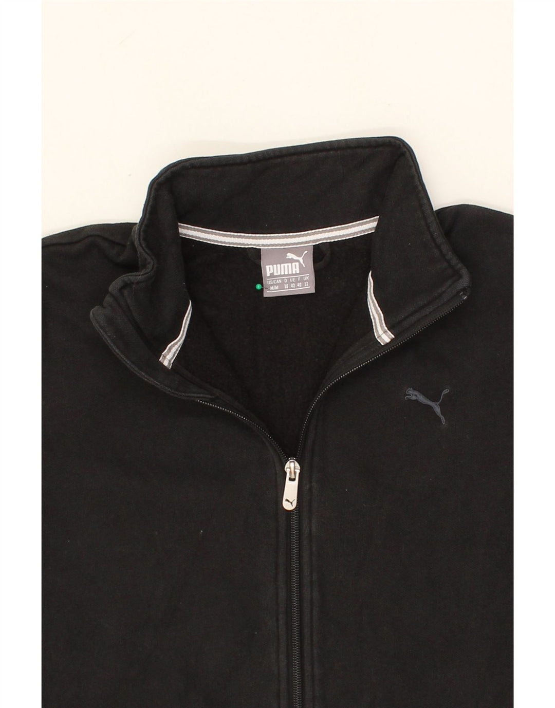 PUMA Womens Tracksuit Top Jacket UK 12 Medium  Black Cotton Vintage Puma and Second-Hand Puma from Messina Hembry 