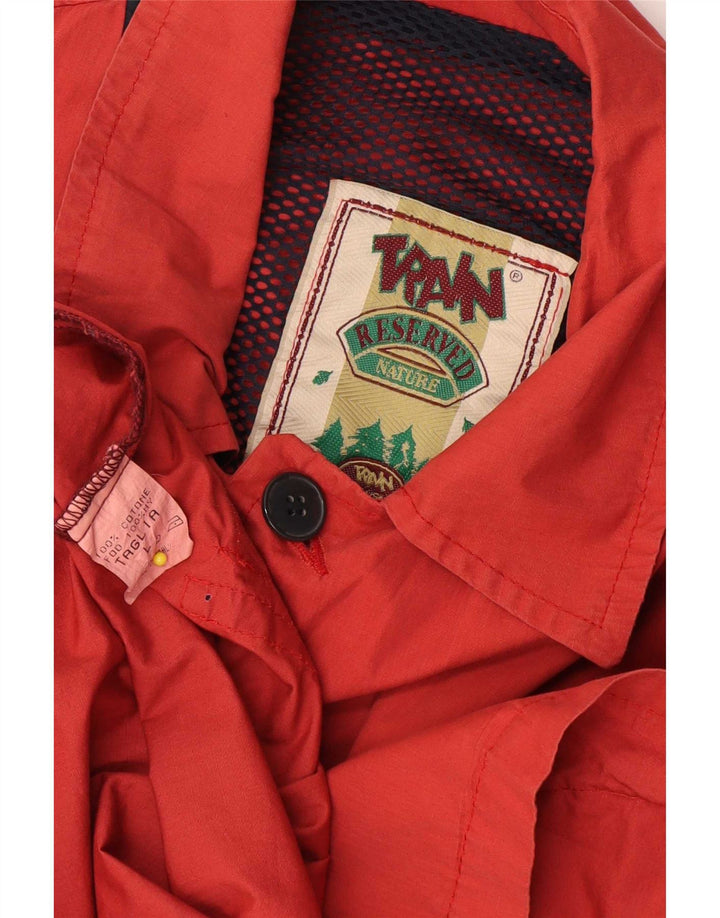 Giacca a vento vintage da uomo UK 40 grande cotone rosso