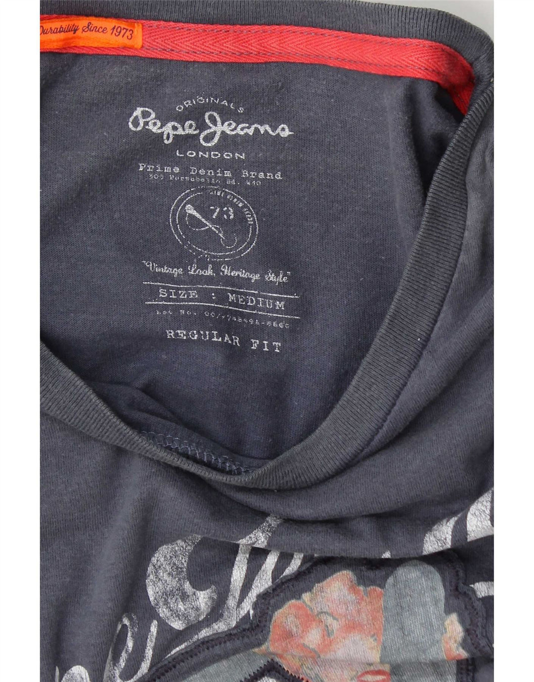 PEPE Jeans T-shirt grafica da uomo con vestibilità regolare, blu navy medio