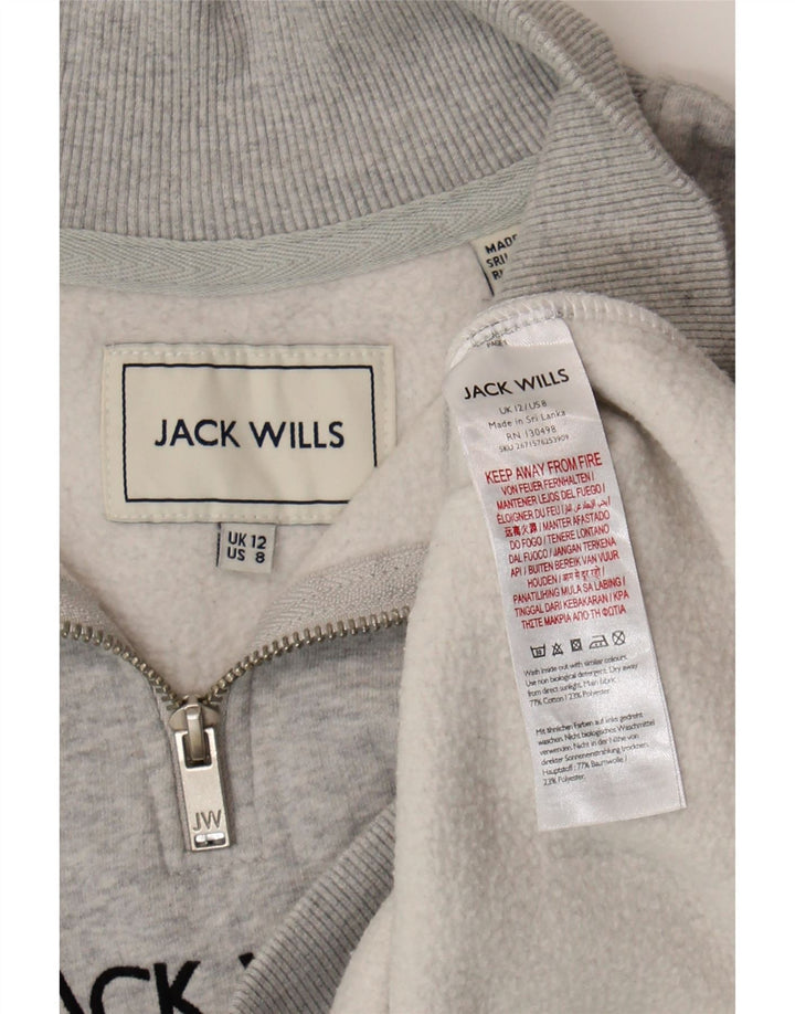 Felpa grafica oversize da donna Jack Wills UK 12 Grigio medio