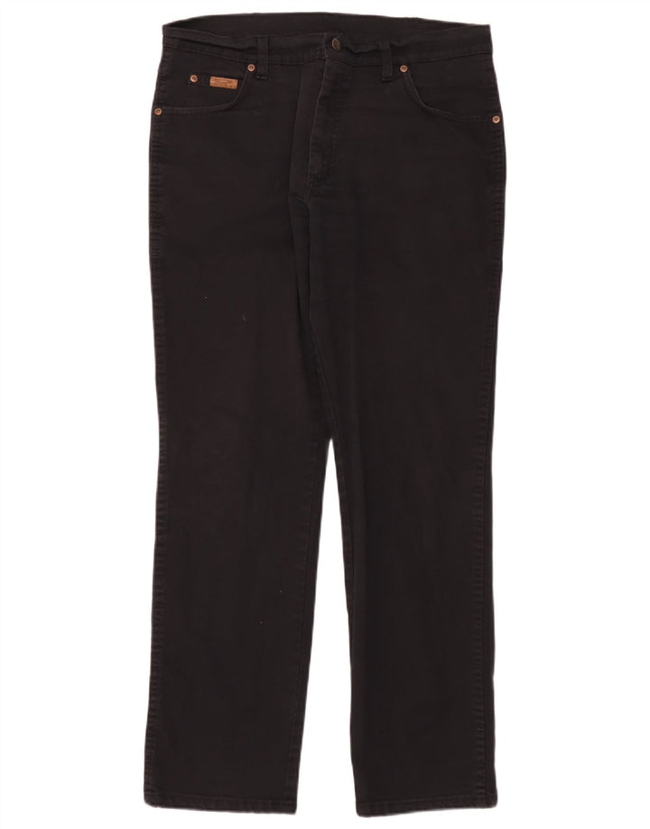 Jeans dritti da uomo Wrangler Texas W36 L32 cotone nero