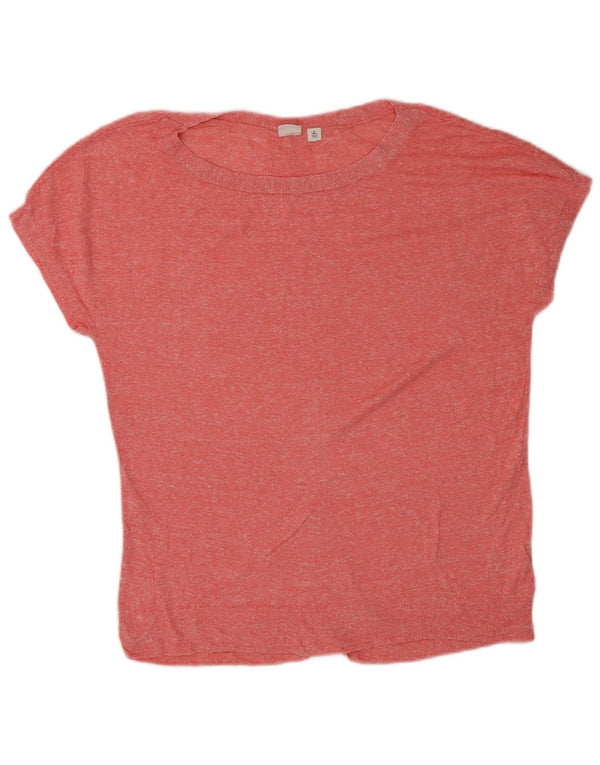 Gap T-shirt grafica oversize da donna alta UK 10 piccola rosa chiazzata
