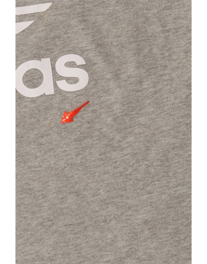 ADIDAS Mens Graphic T-Shirt Top Medium Grey Cotton
