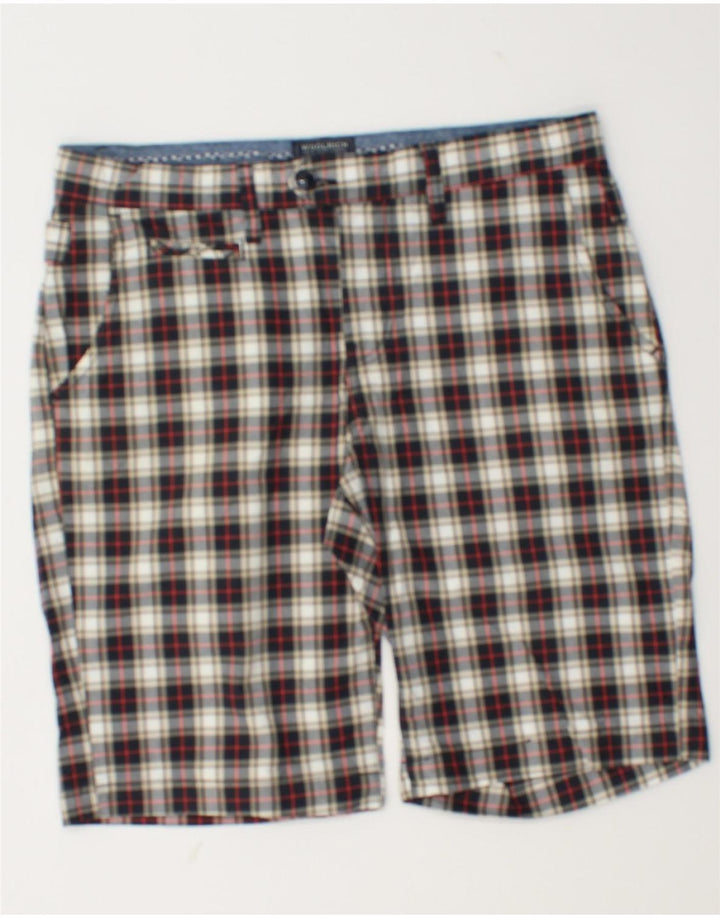 Pantaloncini chino da uomo Woolrich W31 cotone a quadri multicolore medio