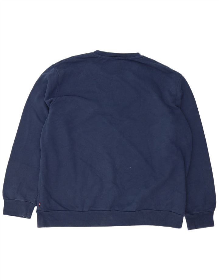 LEVI'S Felpa da uomo con vestibilità standard, maglione XL, cotone blu navy