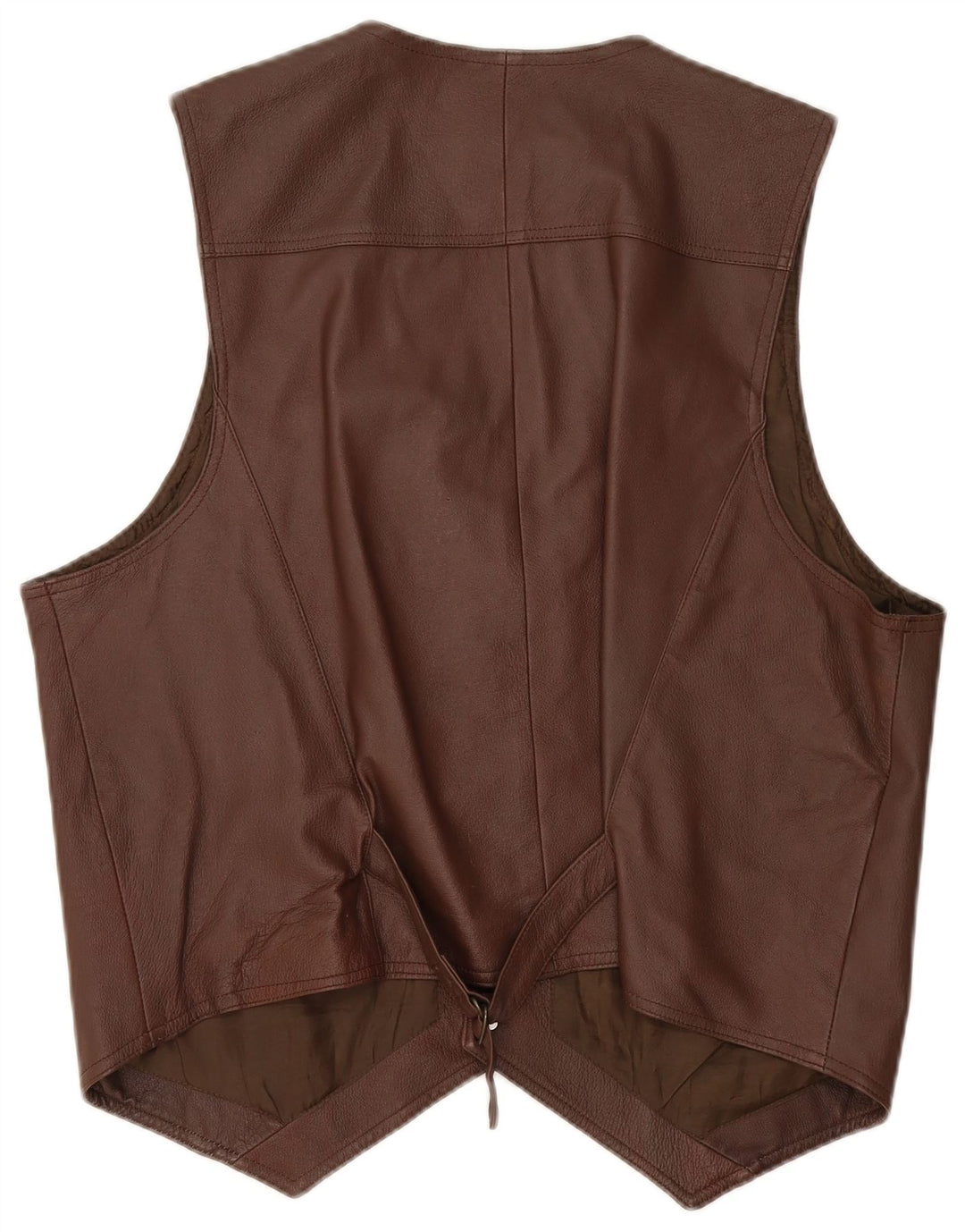 Gilet in pelle da uomo John F Gee Marrone medio