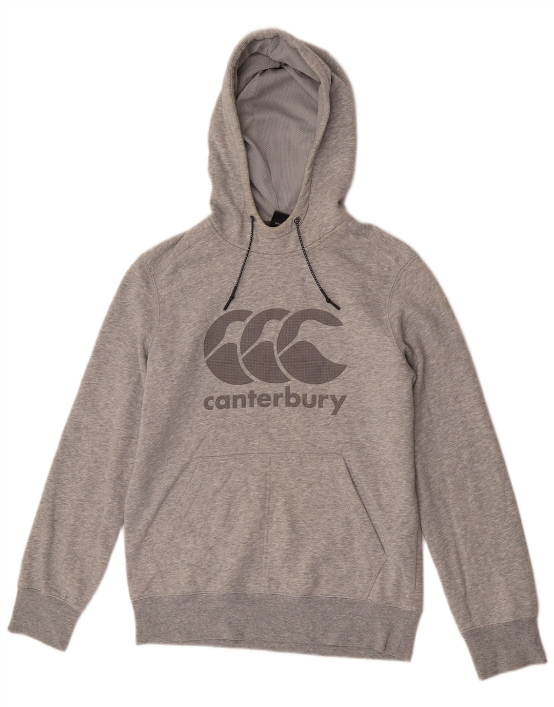 Maglione con cappuccio grafico da uomo Canterbury piccolo in cotone grigio