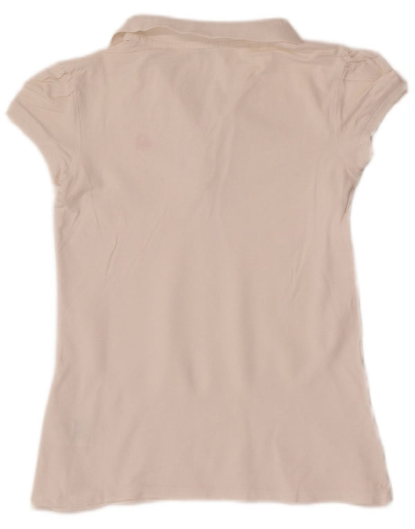 Polo Bambina Benetton 11-12 Anni 2XL Cotone Bianco