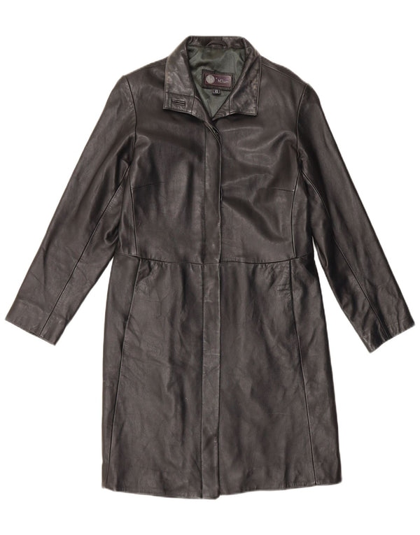 Cappotto in pelle da donna Helium UK 10 piccolo nero