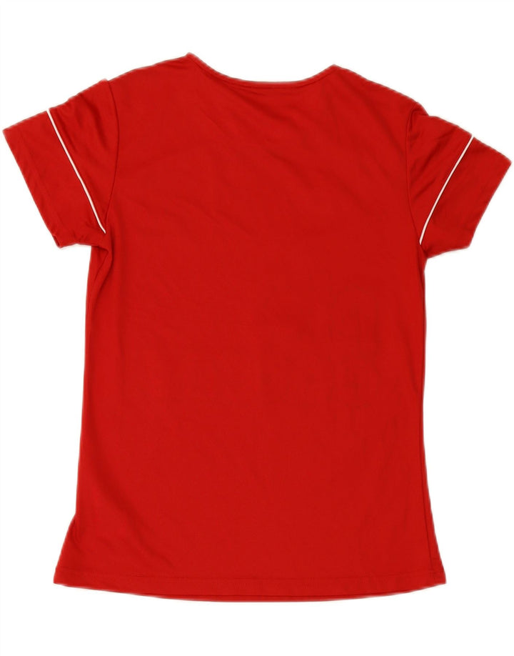 T-shirt grafica ADIDAS Pie Eaters 2006 da donna UK 8/10 piccola rossa