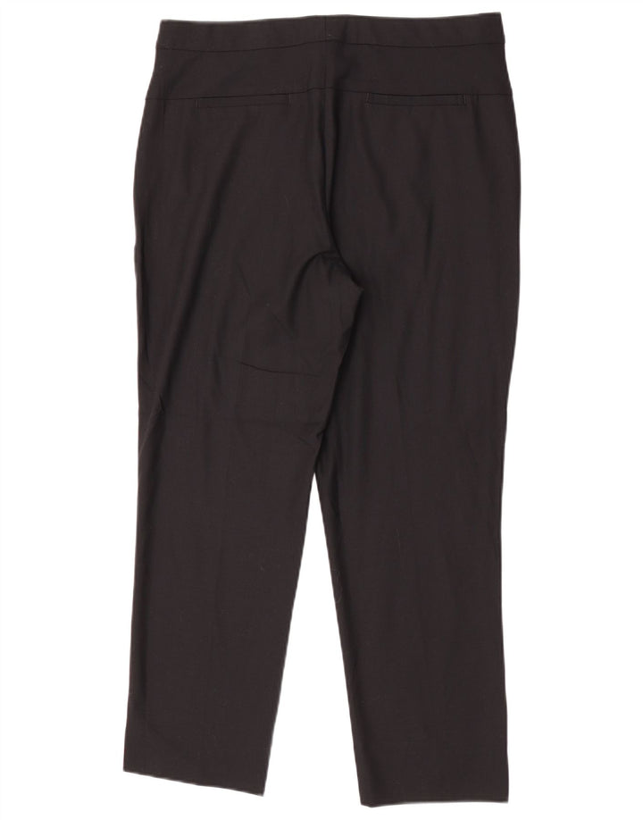 Pantaloni da abito dritti da donna Marks & Spencer UK 12 medi W32 L26 neri
