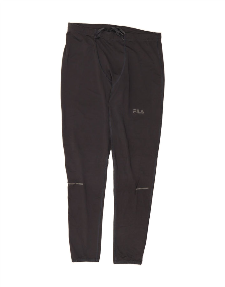 FILA Womens Leggings UK 14 Large  Grey Polyester Vintage Fila and Second-Hand Fila from Messina Hembry 