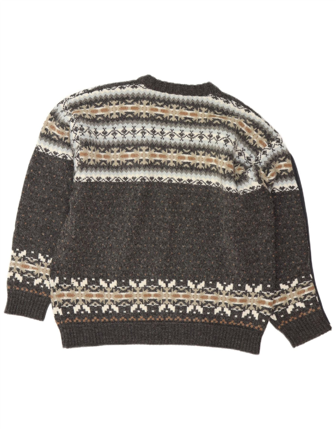 Maglione maglione girocollo da uomo Lerros grande grigio Fair Isle
