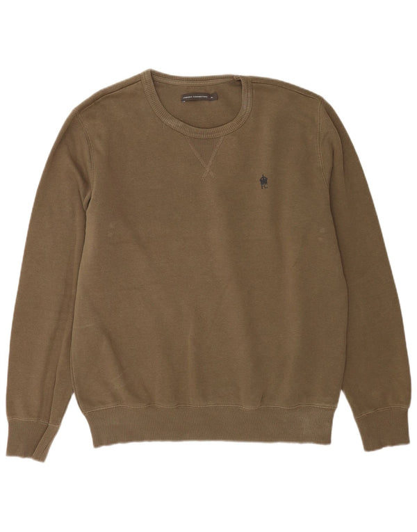 FRENCH CONNECTION Felpa da uomo Maglione XL Cotone kaki