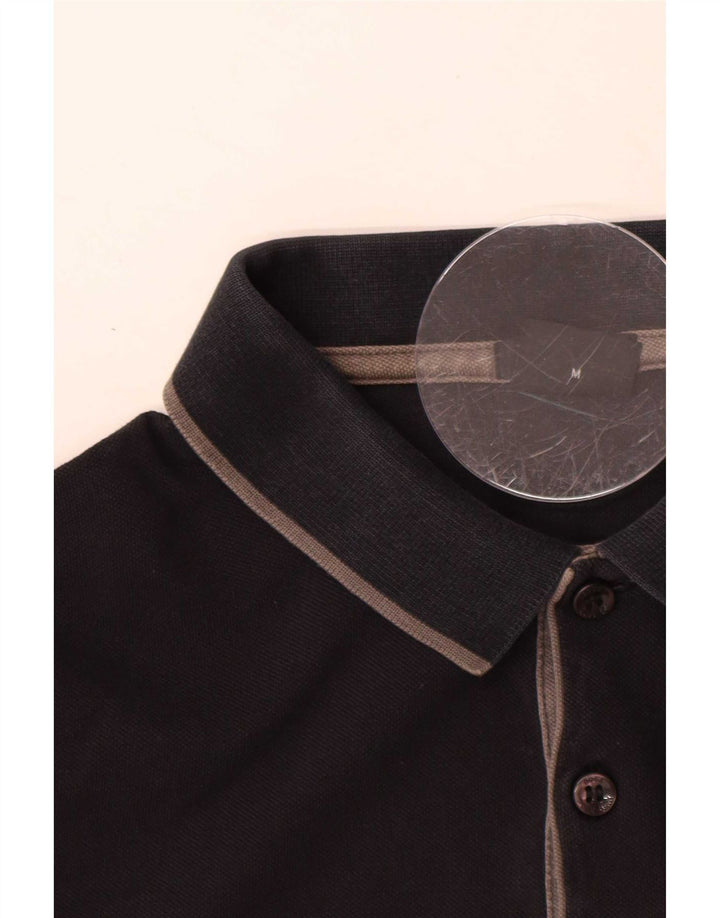 Polo da uomo Hugo Boss in cotone nero medio