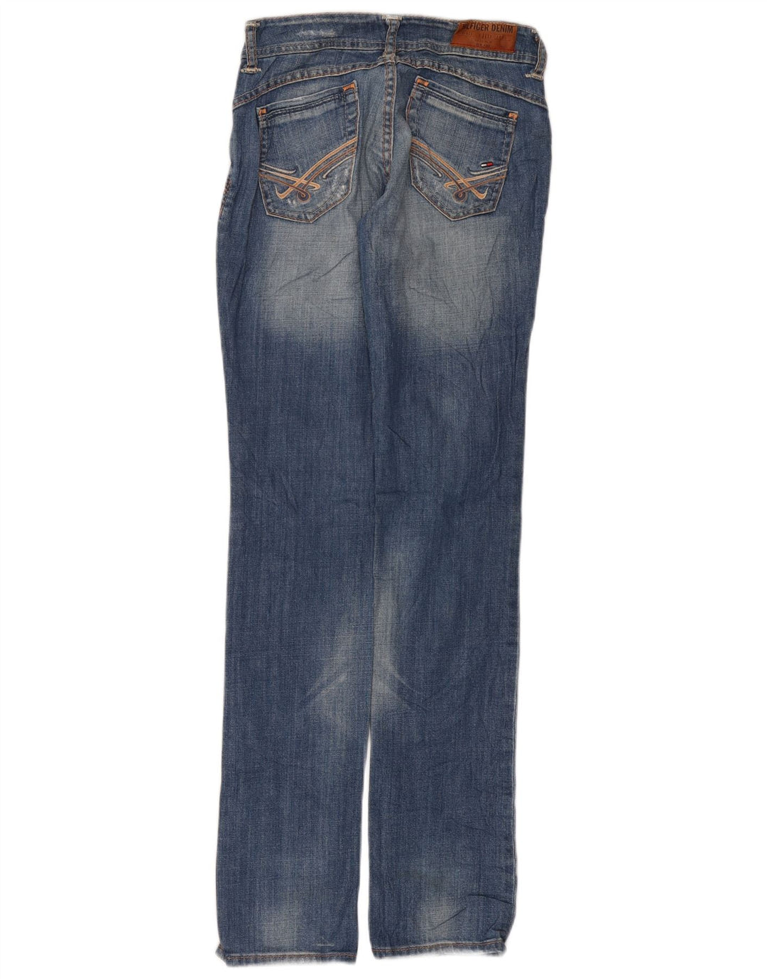 Jeans dritti da donna Tommy Hilfiger W26 L34 cotone blu
