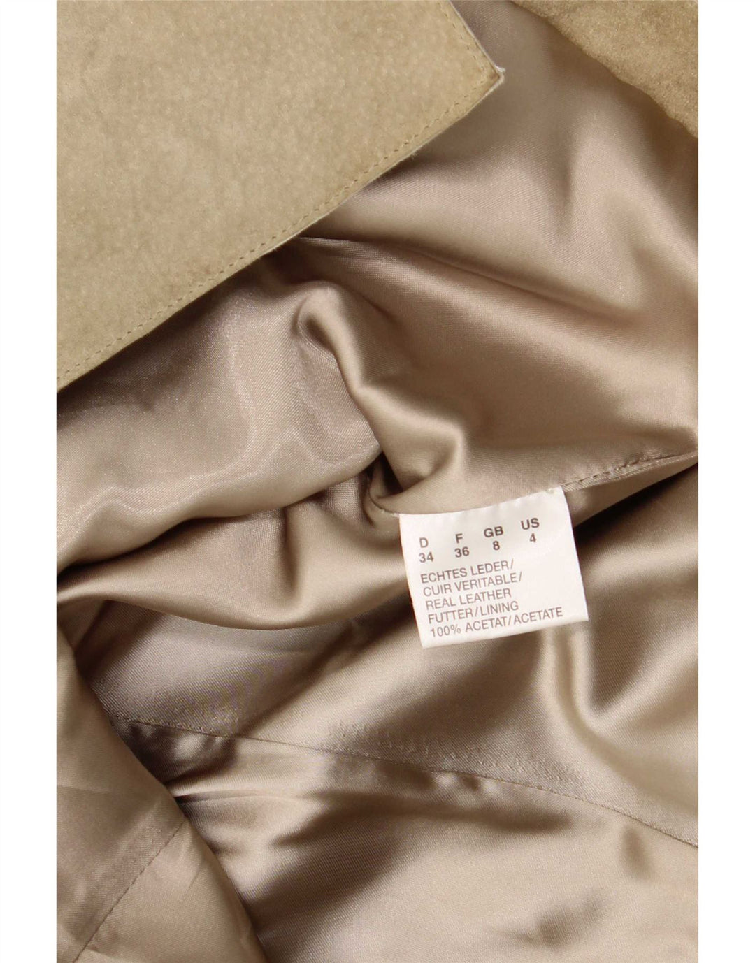 Giacca blazer in pelle scamosciata da donna a 3 bottoni Olsen UK 8 piccola acetato verde