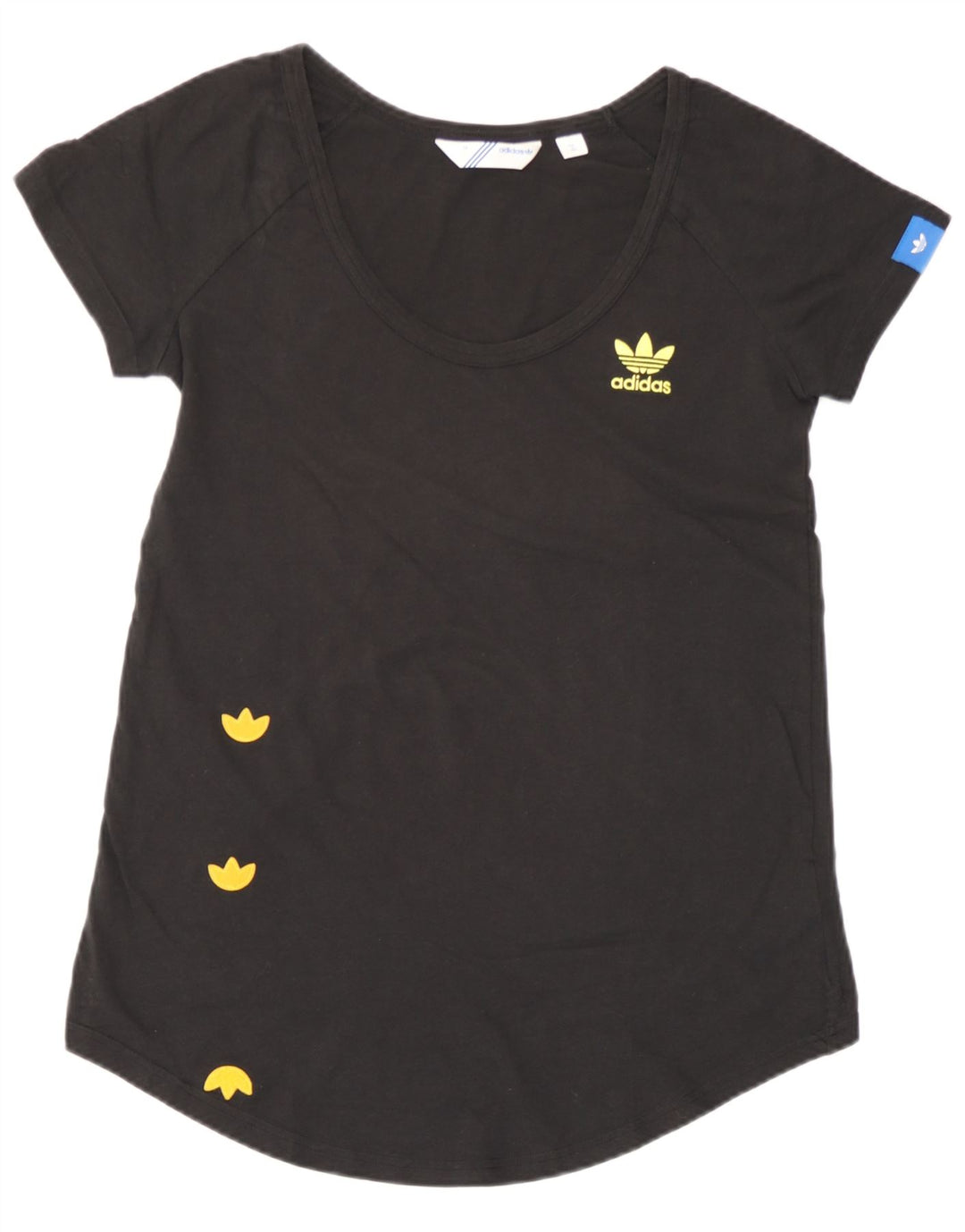 T-shirt grafica da donna Adidas Top EU 38 cotone medio nero