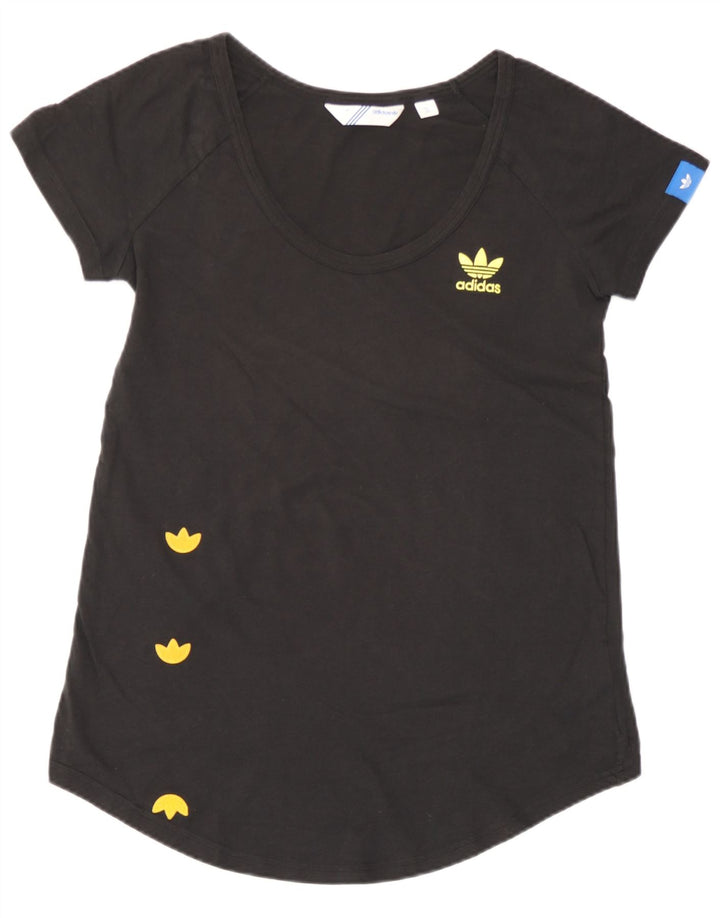 T-shirt grafica da donna Adidas Top EU 38 cotone medio nero