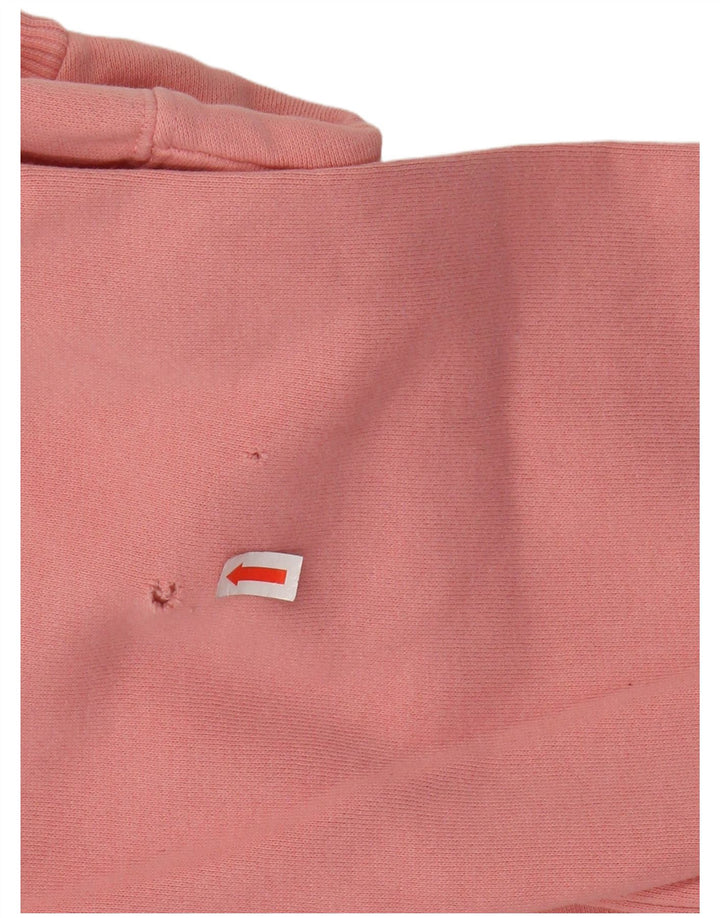 ELLESSE Felpa con grafica oversize da donna UK 8 Small Cotone rosa