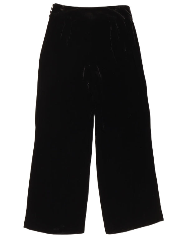 Pantaloni casual a gamba larga da donna Zara EU 38 Small W28 L28 Rayon nero