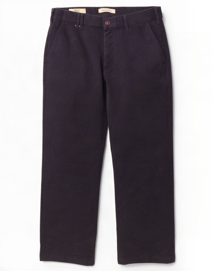 Pantaloni chino dritti da uomo Marlboro Classics W34 L28 Blu navy